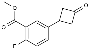 methyl 2-fluoro-5-(3-oxocyclobutyl)benzoate Struktur