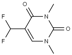 5-(difluoromethyl)-1,3-dimethylpyrimidine-2,4(1H,3H)-dione Struktur