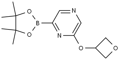 Pyrazine, 2-(3-oxetanyloxy)-6-(4,4,5,5-tetramethyl-1,3,2-dioxaborolan-2-yl)- Struktur