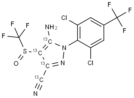 13C4-Fipronil Struktur