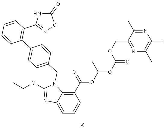 Azilsartan mepixetil potassium Struktur