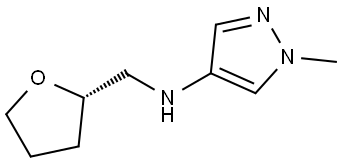 (S)-1-methyl-N-((tetrahydrofuran-2-yl)methyl)-1H-pyrazol-4-amine Struktur