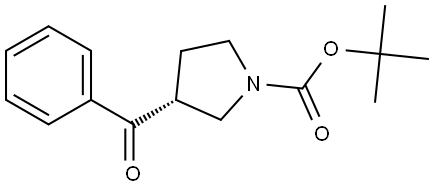 tert-butyl (R)-3-benzoylpyrrolidine-1-carboxylate Struktur