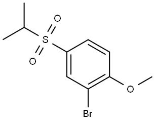 Benzene, 2-bromo-1-methoxy-4-[(1-methylethyl)sulfonyl]- Struktur