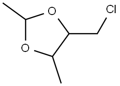 1,3-Dioxolane,  4-(chloromethyl)-2,5-dimethyl-,  stereoisomer Struktur