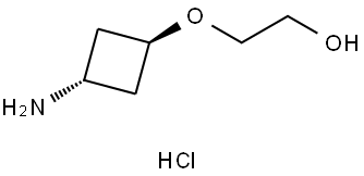 2-((1r,3r)-3-Aminocyclobutoxy)ethan-1-ol hydrochloride Struktur