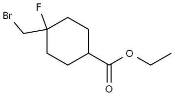 ethyl 4-(bromomethyl)-4-fluoro-cyclohexanecarboxylate Struktur