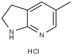 1H-Pyrrolo[2,3-b]pyridine, 2,3-dihydro-5-methyl-, hydrochloride (1:1) Struktur