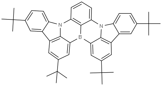 Indolo[3,2,1-de]indolo[3',2',1':8,1][1,4]benzazaborino[2,3,4-kl]phenazaborine, 2,5,15,18-tetrakis(1,1-dimethylethyl)- Struktur