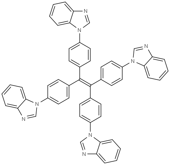 1,1,2,2-tetrakis(4-(1H-benzo[d]imidazol-1-yl)phenyl)ethene Struktur