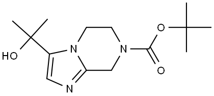 tert-butyl 3-(2-hydroxypropan-2-yl)-5H,6H,7H,8H-imidazo[1,2-a]pyrazine-7-carboxylate Struktur