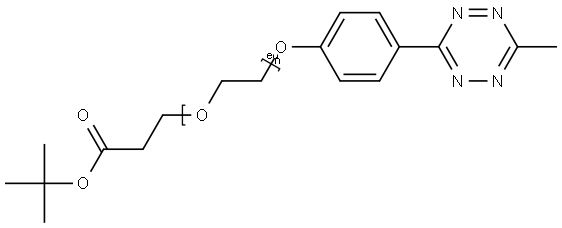 Methyltetrazine-PEG12-t-butyl ester Struktur