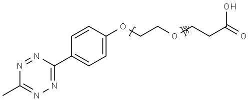 Methyltetrazine-PEG12-acid Struktur