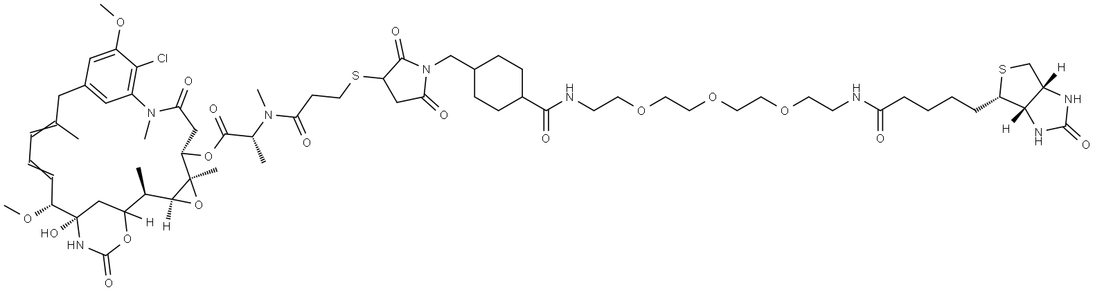 DM1-MCC-PEG3-biotin Struktur