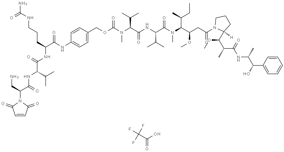 mDPR-Val-Cit-PAB-MMAE TFA Struktur