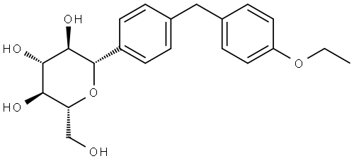 D-Glucitol, 1,5-anhydro-1-C-[4-[(4-ethoxyphenyl)methyl]phenyl]-, (1S)- Struktur