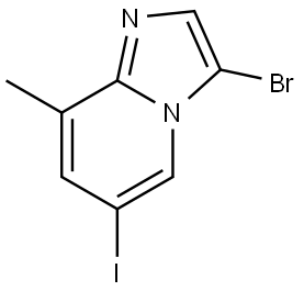 Imidazo[1,2-a]pyridine, 3-bromo-6-iodo-8-methyl- Struktur