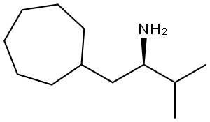 (R)-1-cycloheptyl-3-methylbutan-2-amine Struktur