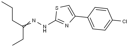 3-Hexanone, 2-[4-(4-chlorophenyl)-2-thiazolyl]hydrazone Struktur