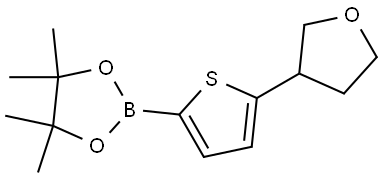 4,4,5,5-tetramethyl-2-(5-(tetrahydrofuran-3-yl)thiophen-2-yl)-1,3,2-dioxaborolane Struktur