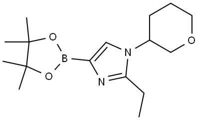 1-(Oxan-3-yl)-2-ethyl-1H-imidazole-4-boronic acid pinacol ester Structure