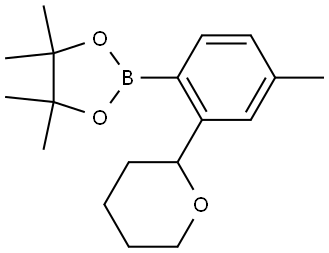 2-(Oxan-2-yl)-4-methylphenylboronic acid pinacol ester Structure