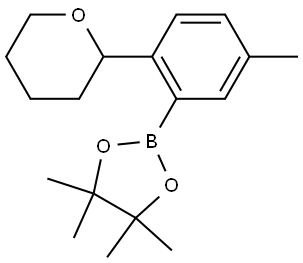 2-(Oxan-2-yl)-5-methylphenylboronic acid pinacol ester Struktur