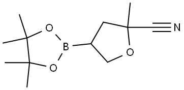 (5-Cyano-5-methyl)tetrahydrofuran-3- boronic acid pinacol ester Struktur