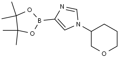 1-(tetrahydro-2H-pyran-3-yl)-4-(4,4,5,5-tetramethyl-1,3,2-dioxaborolan-2-yl)-1H-imidazole Struktur