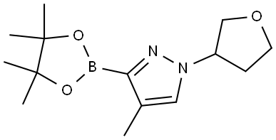 4-Methyl-1-(oxolan-3-yl)-1H-pyrazole-3-boronic acid pinacol ester Struktur