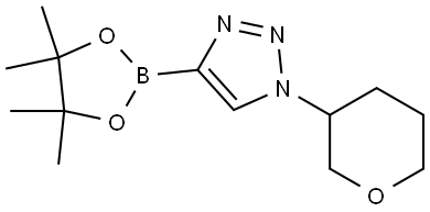 1-(OXAN-3-YL)-4-(TETRAMETHYL-1,3,2-DIOXABOROLAN-2-YL)-1H-1,2,3-TRIAZOLE Struktur