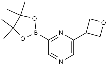 2-(oxetan-3-yl)-6-(4,4,5,5-tetramethyl-1,3,2-dioxaborolan-2-yl)pyrazine Struktur