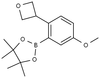 2-(5-methoxy-2-(oxetan-3-yl)phenyl)-4,4,5,5-tetramethyl-1,3,2-dioxaborolane Struktur