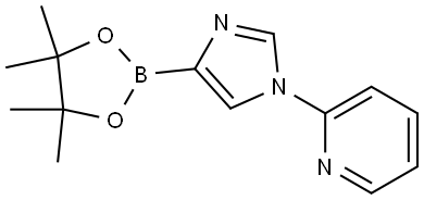 2-(4-(4,4,5,5-tetramethyl-1,3,2-dioxaborolan-2-yl)-1H-imidazol-1-yl)pyridine Struktur