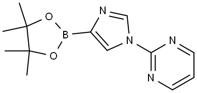 2-(4-(4,4,5,5-tetramethyl-1,3,2-dioxaborolan-2-yl)-1H-imidazol-1-yl)pyrimidine Struktur