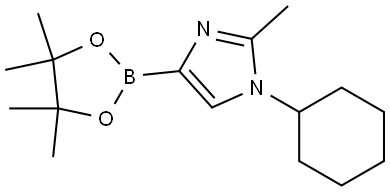 1-cyclohexyl-2-methyl-4-(4,4,5,5-tetramethyl-1,3,2-dioxaborolan-2-yl)-1H-imidazole Struktur