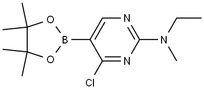 4-Chloro-2-(methylethylamino)pyrimidine-5-boronic acid pinacol ester Struktur