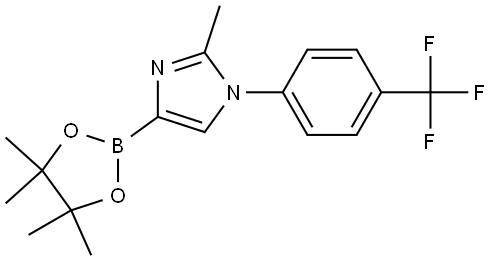 2-methyl-4-(4,4,5,5-tetramethyl-1,3,2-dioxaborolan-2-yl)-1-(4-(trifluoromethyl)phenyl)-1H-imidazole Struktur