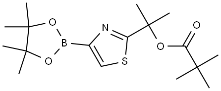 2-(1-Pivaloyloxy-1-methylethyl)thiazole-4-boronic acid pinacol ester Structure