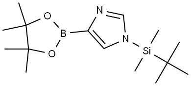 1-(tert-Butyldimethylsilyl)imidazole-4-boronic acid pinacol ester Struktur