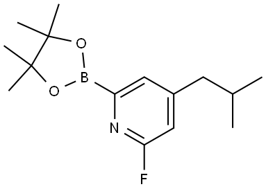 2-Fluoro-4-isobutyl-6-(4,4,5,5-tetramethyl-1,3,2-dioxaborolan-2-yl)pyridine Struktur