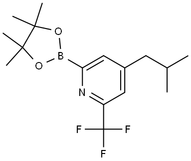 4-Isobutyl-2-(4,4,5,5-tetramethyl-1,3,2-dioxaborolan-2-yl)-6-(trifluoromethyl)pyridine Struktur