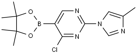 4-Chloro-2-(4-methylimidazol-1-yl)pyrimidine-5-boronic acid pinacol ester Struktur