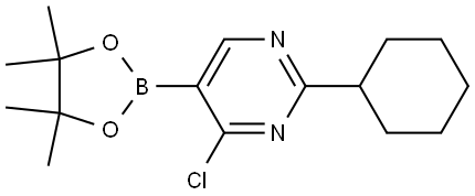 4-Chloro-2-(cyclohexyl)pyrimidine-5-boronic acid pinacol ester Struktur