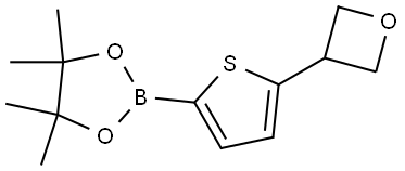 4,4,5,5-tetramethyl-2-(5-(oxetan-3-yl)thiophen-2-yl)-1,3,2-dioxaborolane Struktur