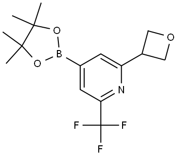 2-(oxetan-3-yl)-4-(4,4,5,5-tetramethyl-1,3,2-dioxaborolan-2-yl)-6-(trifluoromethyl)pyridine Struktur