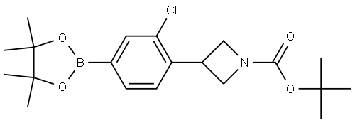 tert-butyl 3-(2-chloro-4-(4,4,5,5-tetramethyl-1,3,2-dioxaborolan-2-yl)phenyl)azetidine-1-carboxylate Struktur