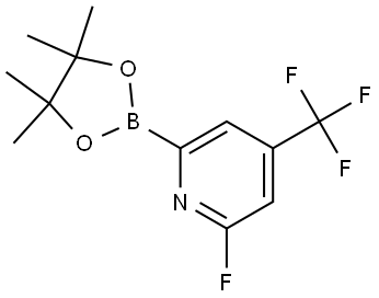 2-Fluoro-6-(4,4,5,5-tetramethyl-1,3,2-dioxaborolan-2-yl)-4-(trifluoromethyl)pyridine Struktur