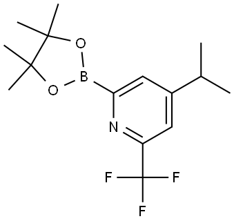 4-Isopropyl-2-(4,4,5,5-tetramethyl-1,3,2-dioxaborolan-2-yl)-6-(trifluoromethyl)pyridine Struktur