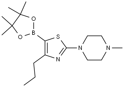 4-(n-Propyl)-2-(N-methylpiperazin-1-yl)thiazole-5-boronic acid pinacol ester Struktur